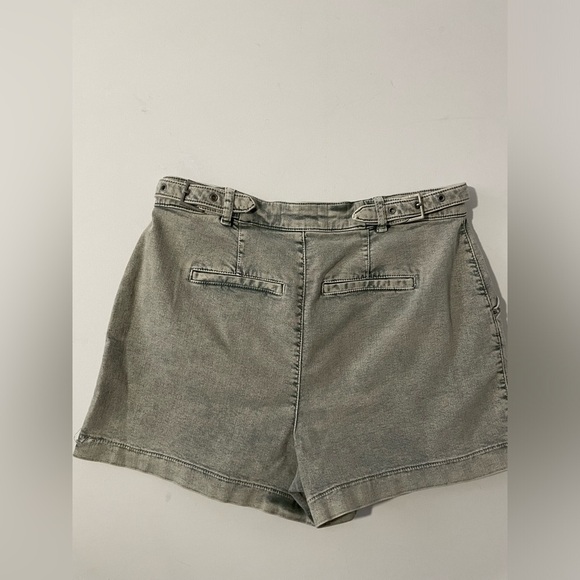 Ted Baker Malin Tailored Denim Shorts Wrap buckle waist pleated 32 - Picture 10 of 11